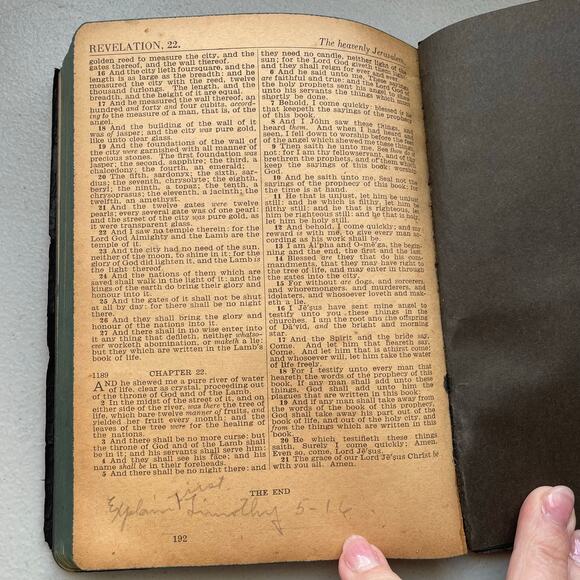 1936 Whitman Self-Pronouncing New Testament KJV Pocket Bible Racine WI USA - Picture 5 of 6